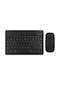 İxtech Ix-1013 10.1" Uyumlu Kablosuz Bluetooth Şarj Edilebilir Mini Q Klavye Mouse Seti - Siyah
