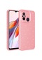 Noktaks - Xiaomi Uyumlu Xiaomi Redmi 12c - Kılıf Simli Kamera Korumalı Koton Kapak - Pembe