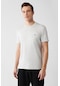Avva Erkek Gri Ütü Gerektirmeyen Arkası Baskılı Yumuşak Tuşeli Standart Fit Normal Kesim T-Shirt A31Y1000