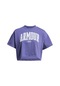Under Armour Ua Hw Scrıpted Wm Crop Ss Kadın T-shirt 1383050-561 Mor Mor