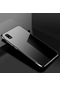 Kilifone - Xiaomi Uyumlu Redmi 7a - Kılıf Dört Köşesi Renkli Arkası Şefaf Lazer Silikon Kapak - Siyah