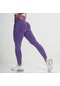 Kadınlar İçin Fitness Spor Salonu Taytları Kadınlar Yüksek Bel Spor Pantolon Yoga Şort Push Up Spor Mor