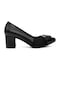 Elit Sis904-1 Kadın Klasik Topuklu Ayakkabı Siyah-siyah