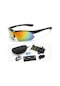 Maiyame Bisiklet Gözlüğü Uv400 Koruma, 5 Renkli Lens Seçeneği, Unisex Yarı Çerçeveli Spor Gözlüğü Çok Renkli
