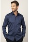 Tudors Modern Slim Fit Pamuk Saten Premium Seri Erkek Lacivert Gömlek-25690-lacivert