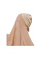 Anında Müslüman Şifon Başörtüsü Eşarp İle Undercaps Müslüman Kadınlar İçin Beige Beige Çok Renkli