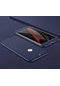Noktaks - Huawei Uyumlu Huawei P9 Lite 2017 - Kılıf 3 Parçalı Parmak İzi Yapmayan Sert Ays Kapak - Mavi
