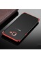 Noktaks - Samsung Galaxy Uyumlu Galaxy J7 Prime / J7 Prime Iı - Kılıf Dört Köşesi Renkli Arkası Şefaf Lazer Silikon Kapak - Kırmızı