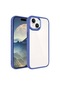 Kilifolsun iPhone Uyumlu 15 Plus Kılıf Renkli Koruyucu Sert Krom Kapak Lavendery Gray