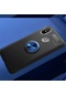 Kilifone - Xiaomi Uyumlu Redmi Note 7 - Kılıf Yüzüklü Auto Focus Ravel Karbon Silikon Kapak - Siyah-mavi