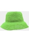 Kadın Hasır Bucket Şapka Naturel Ayarlanabilir Kova Plaj Şapkası Açık Yeşil - Standart