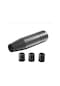 Wezone Alüminyum Manuel Vites Kolu 13cm - 3 Adet Bağlayıcı 8/10/12mm Siyah Araç Universal Vites Kolu Siyah