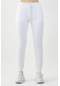 Maraton Sportswear Regular Kadın Ribana Paça Basic Beyaz Eşofman Altı 22181-beyaz