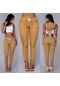Rahat Kadın Pantolon Cep İpli Kalem Pantolon Klasik Sweatpants Pantalon Joggers Yoga Pantolon Haki