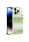 Kilifone - İphone Uyumlu İphone 14 Pro Max - Kılıf Koruyucu Mermer Desenli Marbello Kapak - Yeşil