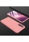 Noktaks - Huawei Uyumlu Huawei P30 - Kılıf 3 Parçalı Parmak İzi Yapmayan Sert Ays Kapak - Rose Gold