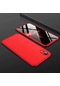 Tecno - İphone Uyumlu İphone Xr 6.1 - Kılıf 3 Parçalı Parmak İzi Yapmayan Sert Ays Kapak - Kırmızı