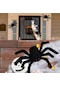 Halloween 30 Cm Peluş Siyah Renk Esnek Ayaklı Örümcek Dekor 2 Adet