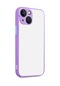 Kilifone - İphone Uyumlu İphone 13 Mini - Kılıf Arkası Buzlu Renkli Düğmeli Hux Kapak - Lila
