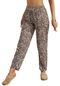 Kadın Leopar Baskılı Beli Lastikli Pijama-32041-leopar