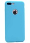 Kilifone - İphone Uyumlu İphone 7 Plus - Kılıf Mat Renkli Esnek Premier Silikon Kapak - Turkuaz