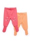 Hellobaby Basic 2li Çoraplı Pijama Pantolon Kız Bebek 23KHLBKALT006 Narçiçeği