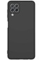 Samsung Galaxy M22 Kılıf Lopard Içi Kadife Lansman Yumuşak Mara Silikon Kapak - Siyah