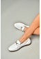 Fox Shoes S944037903 Beyaz Hakiki Deri Kadın Babet