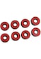 Longboard Red Için 8 Adet Kaykay Rulmanları 8mm Hassas Boyut Abec-11 Kırmızı
