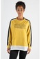 Maraton Sportswear Comfort Kadın Bisiklet Yaka Uzun Kol Basic Koyu Sarı Sweatshirt 18440-koyu Sarı