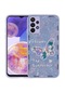 Tecno - Samsung Galaxy Uyumlu A23 - Kılıf Desenli Sert Mumila Silikon Kapak - Lilac Flower