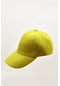 Kadın Sarı Yünlü Kışlık Beyzbol Kep Şapka - Standart