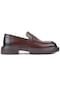 Shoetyle - Kahverengi Deri Bağcıksız Erkek Klasik Ayakkabı 250-2375-858-kahverengi