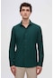 Ds Damat Slim Fit Koyu Yeşil İtalyan Yaka Armürlü Gömlek 2hf02ort3185