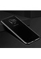 Noktaks - Samsung Galaxy Uyumlu J6 - Kılıf Dört Köşesi Renkli Arkası Şefaf Lazer Silikon Kapak - Siyah