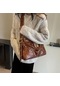Dancemonkey Vintage Tote Tasarım Retro Pu Perçinli Omuz Çantası Kış Kahverengi Kadın Deri Crossbody Çantaları Bayan 2024 Nx Moda Aksesuar Kahverengi