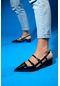 Luvishoes Cenova Siyah Rugan Kadın Topuklu Sandalet