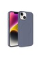 Noktaks - iPhone Uyumlu 14 Plus - Kılıf Kablosuz Şarj Destekli Plas Silikon Kapak - Lavendery Gray