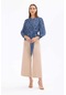 Seçil Kadın Puantiye Desenli Bağlama Detaylı Bluz 1031 Mavi