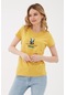 Baskılı T-shirt Hardal / Mustard-hardal