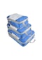 Sıkıştırma Bagaj Paketleme Düzenleyici Çantalar Seyahat Aksesuarları Mavi