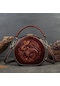 Kahve Johnature Tavşan Kabartmalı Çanta Hakiki Deri Retro Kadın Çantası Çok Yönlü Gerçek Inek Derisi El Yapımı Omuz Çantaları
