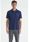 Tommy Life İndigo Logo Baskılı Standart Kalıp Polo Yaka Aktif Spor Erkek T-shirt - 88252 Indıgo