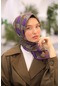 Silk Home Soft Eşarp 73074-32 Antrasit, Sütlü Kahve, Vizon, Tarçın, Mor