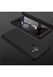 Kilifone - Samsung Uyumlu Galaxy A6 2018 - Kılıf 3 Parçalı Parmak İzi Yapmayan Sert Ays Kapak - Siyah
