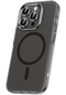 Kilifone - İphone Uyumlu İphone 15 Pro Max - Kılıf Lens Korumalı Kablosuz Şarj Destekli Klaptika Kapak - Siyah
