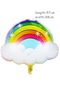 Rainbow Bulutlu Gökkuşağı Şeklinde Folyo Balon 7 Renk 58 X 57 Cm 1 Adet Hawa