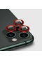 Noktaks - iPhone Uyumlu 11 Pro - Kamera Lens Koruyucu Cl-02 - Kırmızı