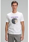 Lufian Ash Modern Grafik T- Shirt Beyaz 111020148100500