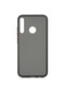 Mutcase - Huawei Uyumlu P40 Lite E - Kılıf Arkası Mat Buzlu Kenarı Renkli Düğmeli Fri Silikon - Siyah